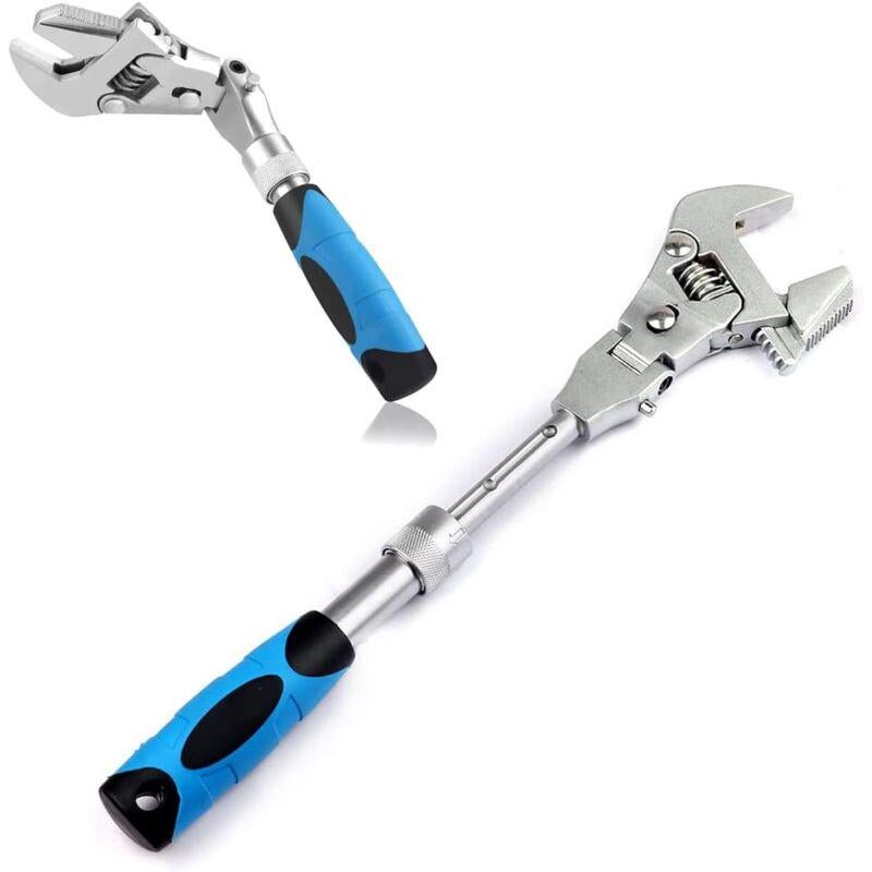 Llave De Trinquete De Cabeza Flexible Ajustable - 10 A 12 Pulgadas - Herramienta De Llave De