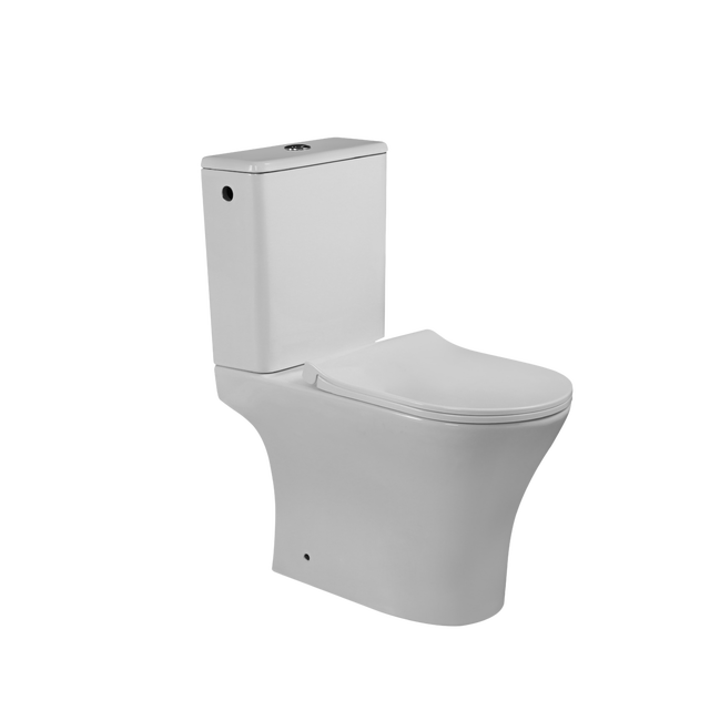 Kompakt WC Bezkołnierzowy Okrągły Deska Wolnoopadająca INVENA Siros 1 szt.