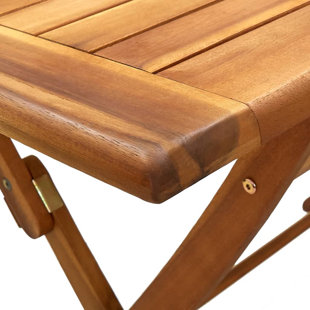 Table de jardin pliante en bois d'acacia massif 120x70x75 cm - 6
