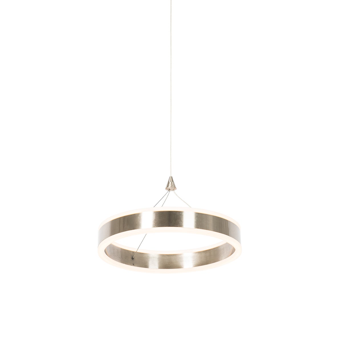 Stalowa lampa wisząca 30 cm z LED 3-stopniowy ściemniacz - Lyani
