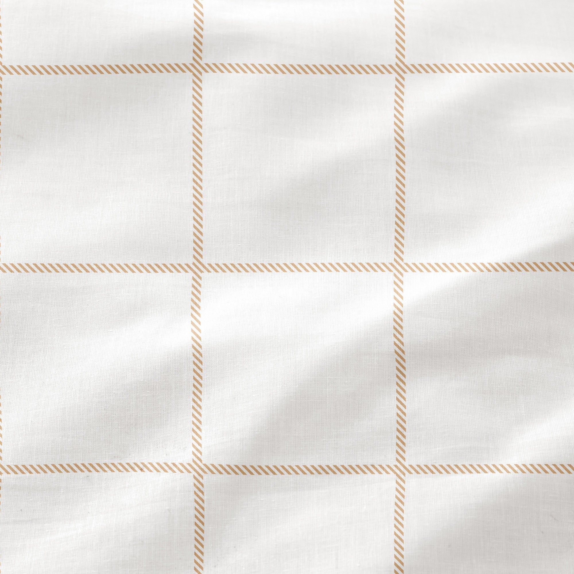 Housse de couette 100% coton 220x220 cm + 2(45x75) cm beige - Evania - 5