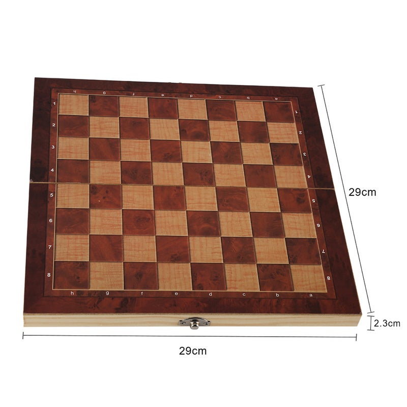 Jeu d'Échecs 29x29cm Jeu d'Échecs pour la famille et les amis Marron - 2