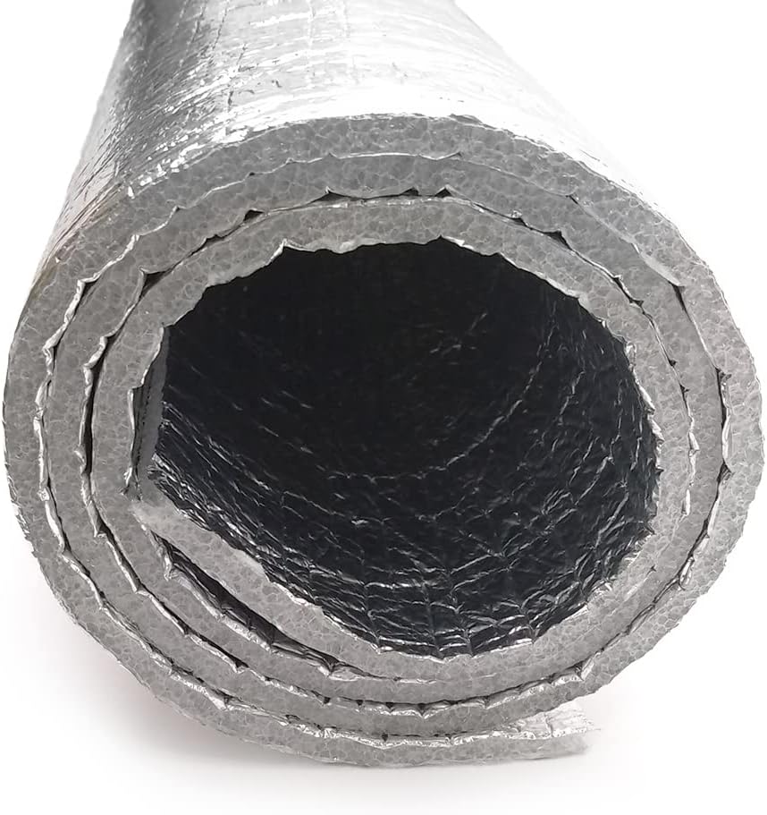 Isolation thermique 100 % aluminium avec mousse (5 m x 1,20 m) - Isolation pour maisons, porches, radiateurs, caravanes et fourgons - 6