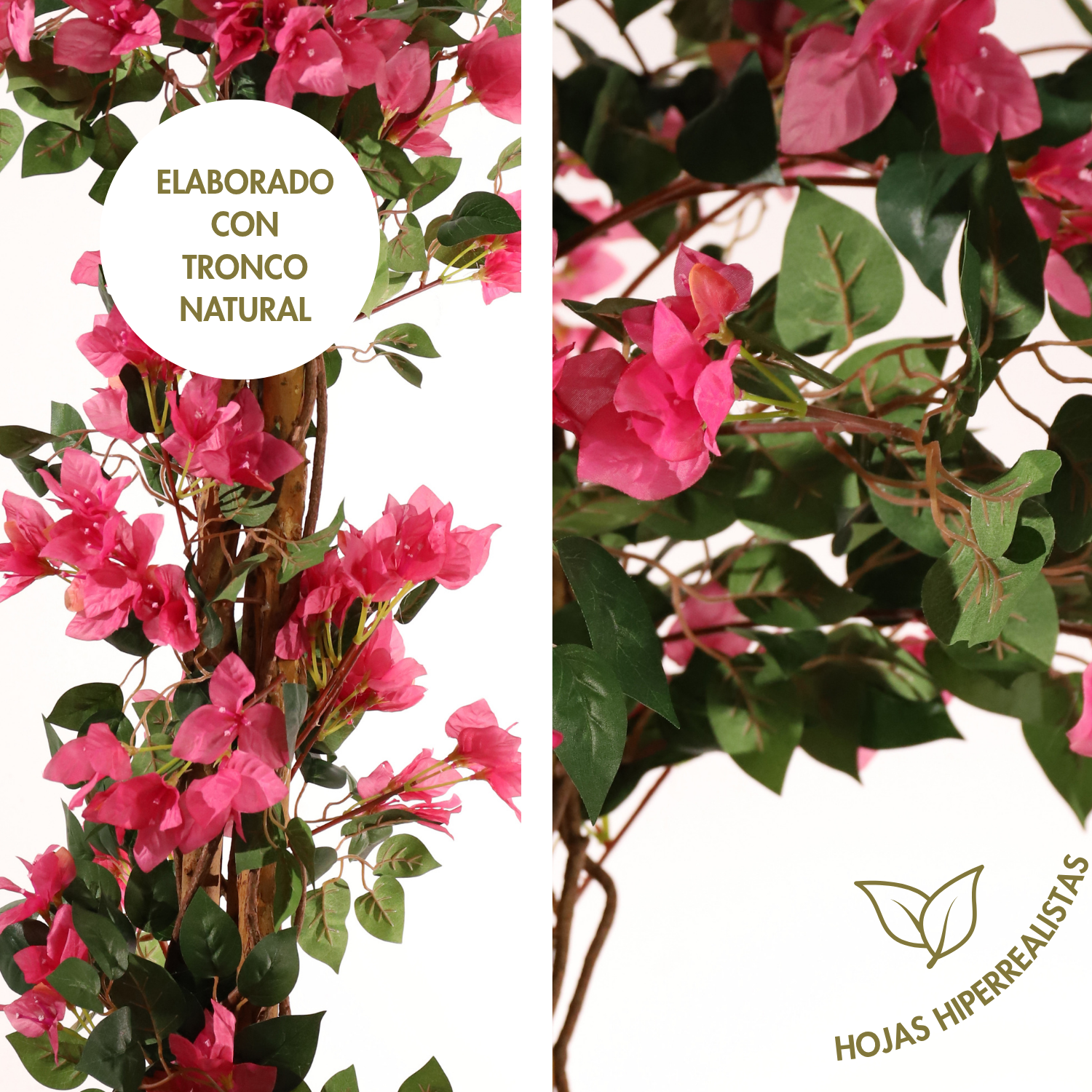 Planta artificial Buganvilla trenzada 185 cm | Naturing Monde - Para interior - Tronco natural - En maceta - 4
