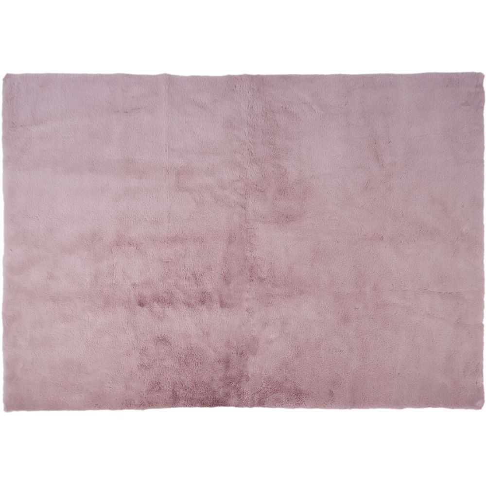 Tapis Imitation Fourrure Fin Rose 120x170cm - 5