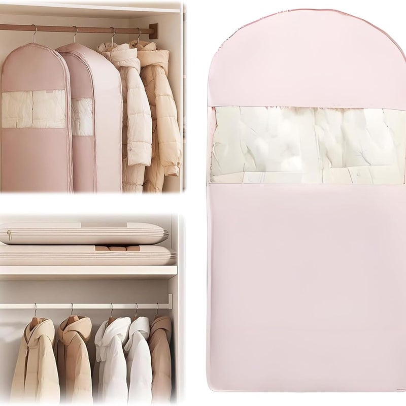 1-częściowy wiszący pokrowiec na ubrania, oszczędzający miejsce, z samokompresującym zamkiem błyskawicznym, ultrakompaktowy i kompaktowy worek do prze