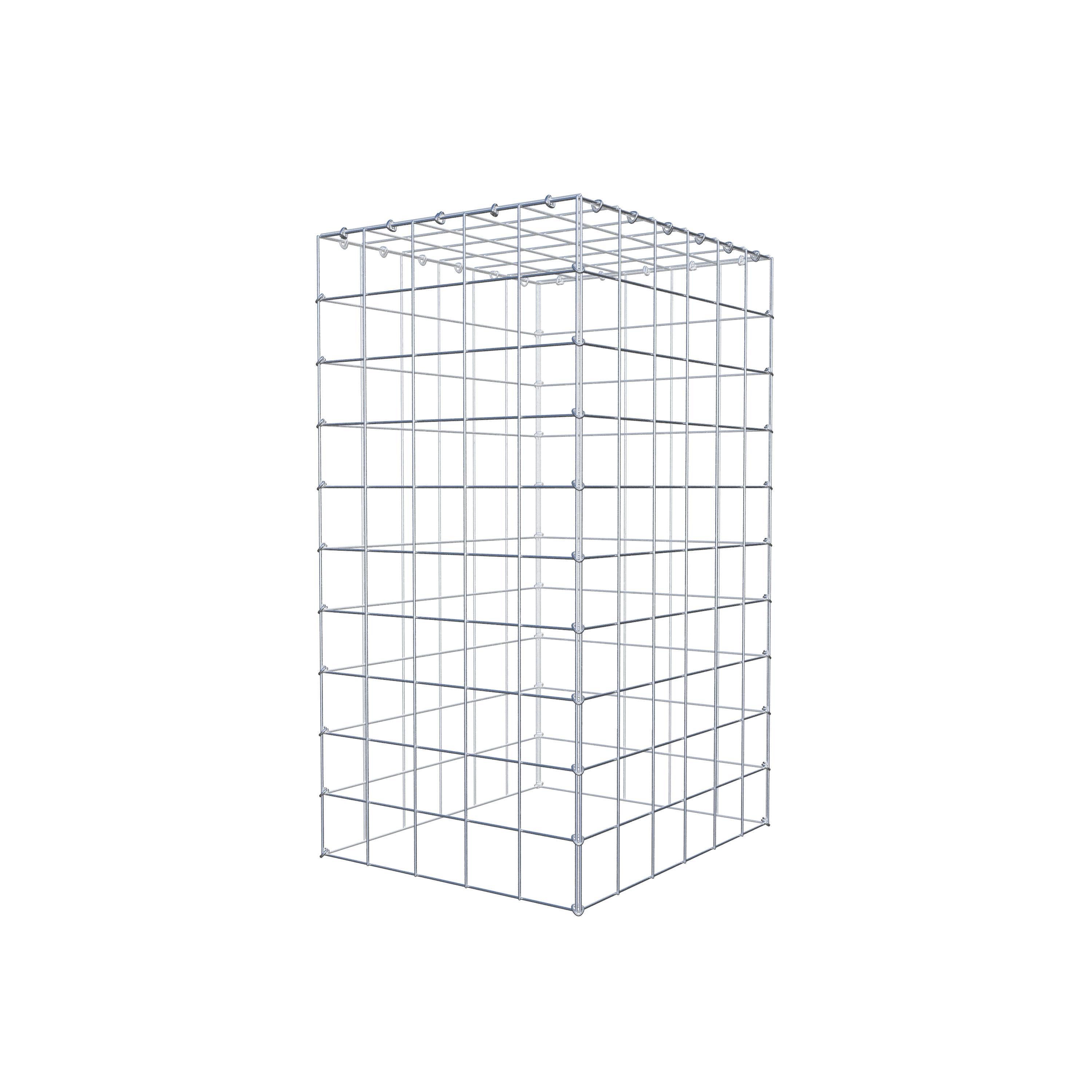 Gavión para apilar en acero galvanizado 100x60x50cm (LxAxP), malla 10 x 10cm, Anillo en C, sin rejilla inferior - 5