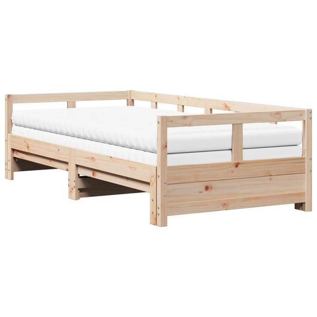 Lit Simple | Lit Adulte | Lit De Jour Et Lit Gigogne Et Matelas 90x200 Cm Bois Pin Massif Cfw59212 93136057 Lit Simple | Lit Adulte | Lit De Jour Et Lit Gigogne Et Matelas 90x200 Cm Bois Pin Massif Cfw59212 93136057