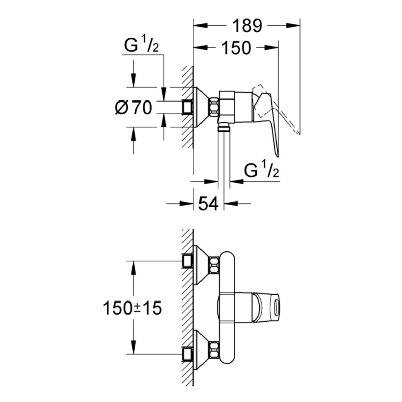 GROHE - Mitigeur douche Bauloop - 3