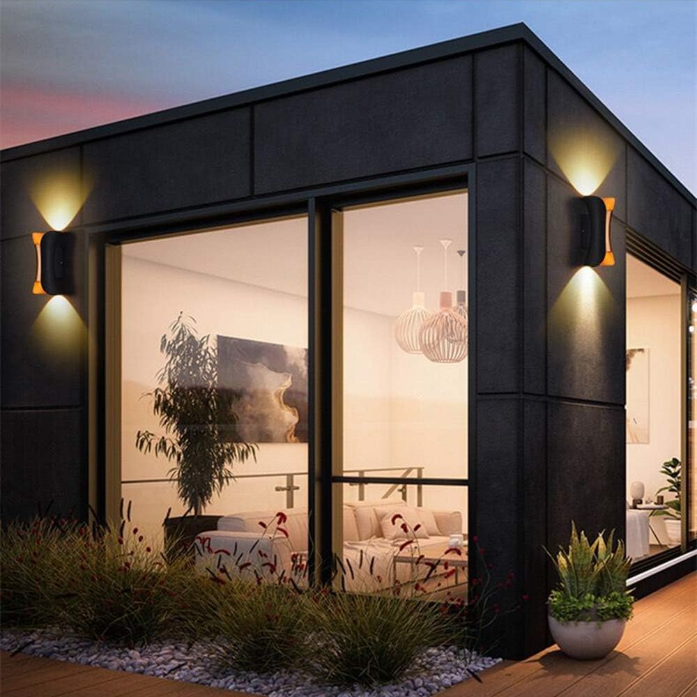 Nowoczesna lampa ścienna 12W, ciepłe białe światło 3000K, oświetlenie góra-dół, odpowiednia do sypialni, przedpokoju, salonu, na zewnątrz - 3