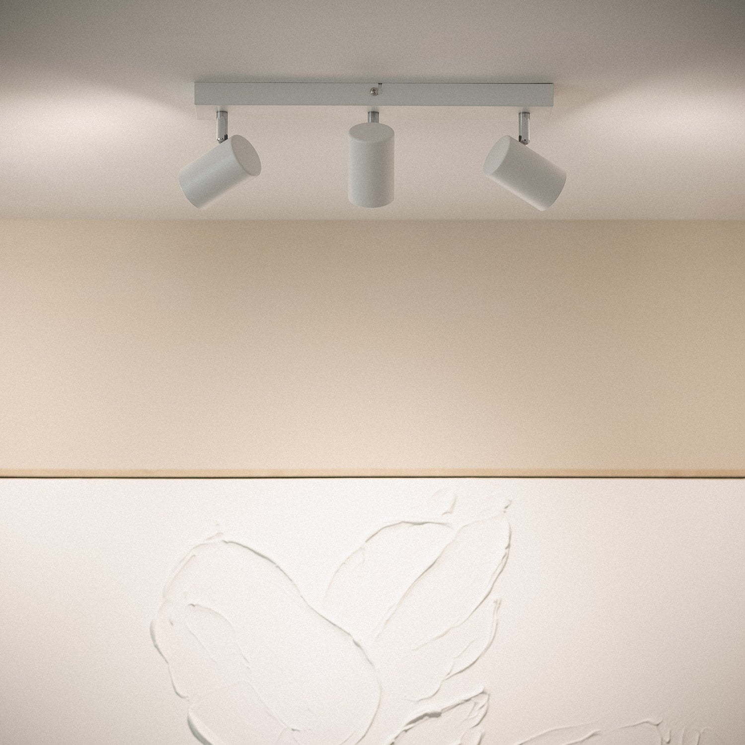 Ledkia - Lampada da Soffitto Orientabile Metallo 3 Faretti Wuedy, Bianco, Ferro, IP20, 0.0lm Fer - 3