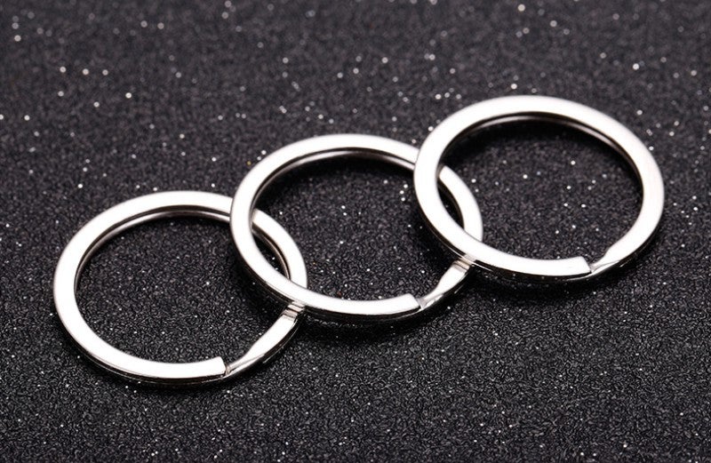 Cerbery - Set Portachiavi in ​​Acciaio Temprato - 5 x 30 mm, 5 x 25 mm, 5 x 20 mm - Portachiavi (Oro Rosa