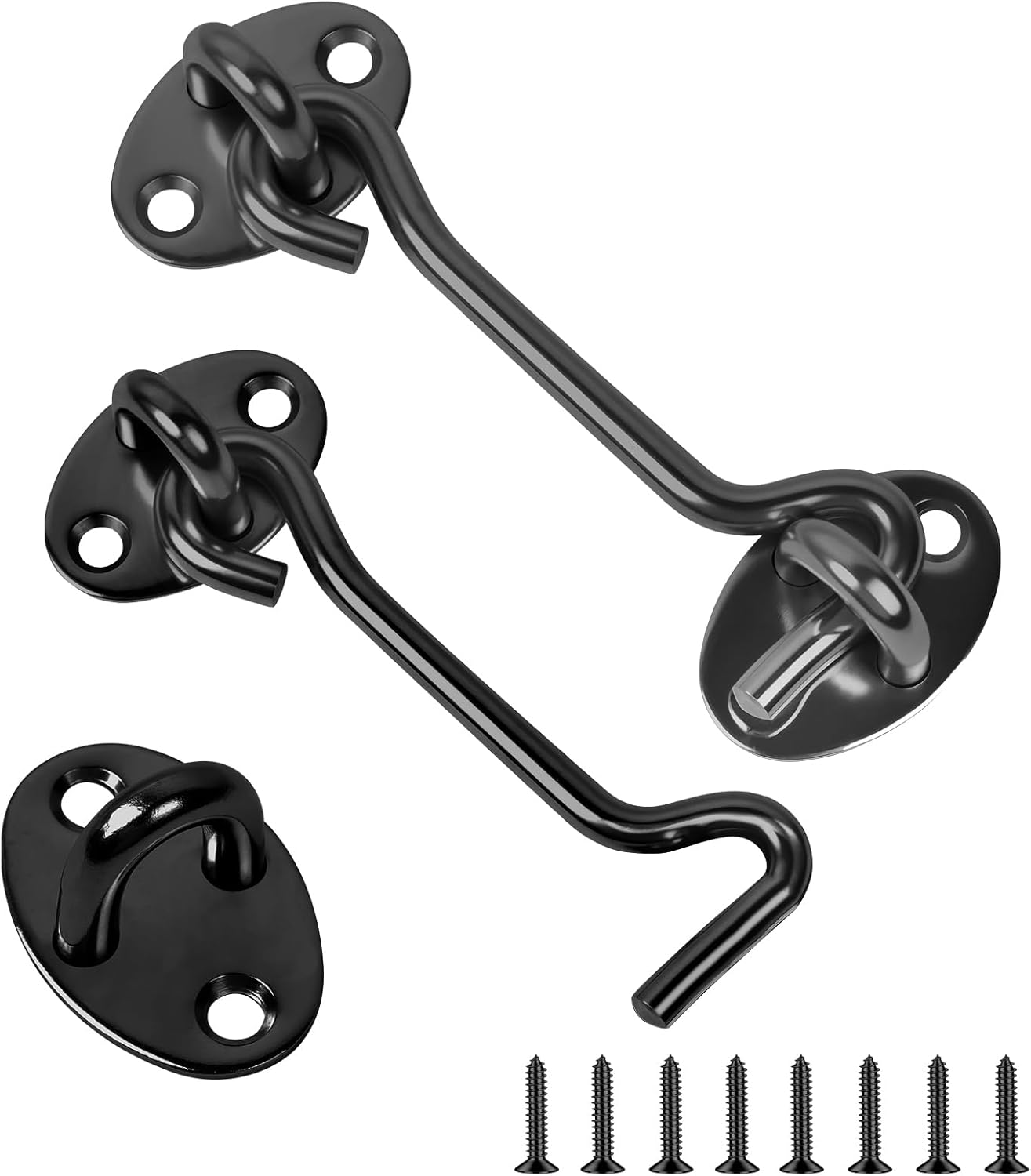 Lot De 100 Attaches Zip Noires Renforcées Nylon - 20 Cm, Résistance 18 Kg, Avec Vis De Montage