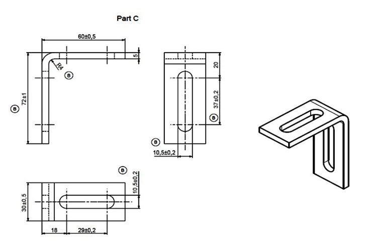 Support en acier inoxydable 1.4016 à double réglage pour la fixation de panneaux solaires thermiques ou photovoltaïques sur toiture en tuiles - 6