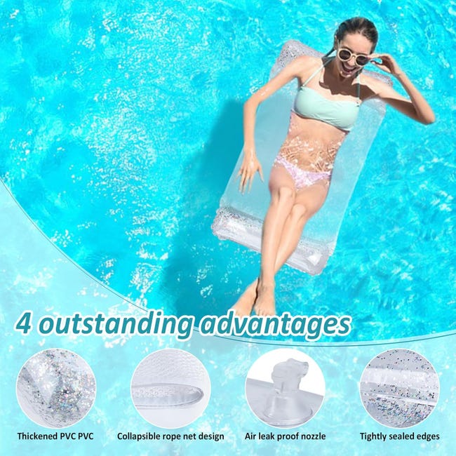 Materasso ad aria per piscina, giocattolo gonfiabile ad acqua, amaca Materasso ad aria per piscina, giocattolo gonfiabile ad acqua, amaca