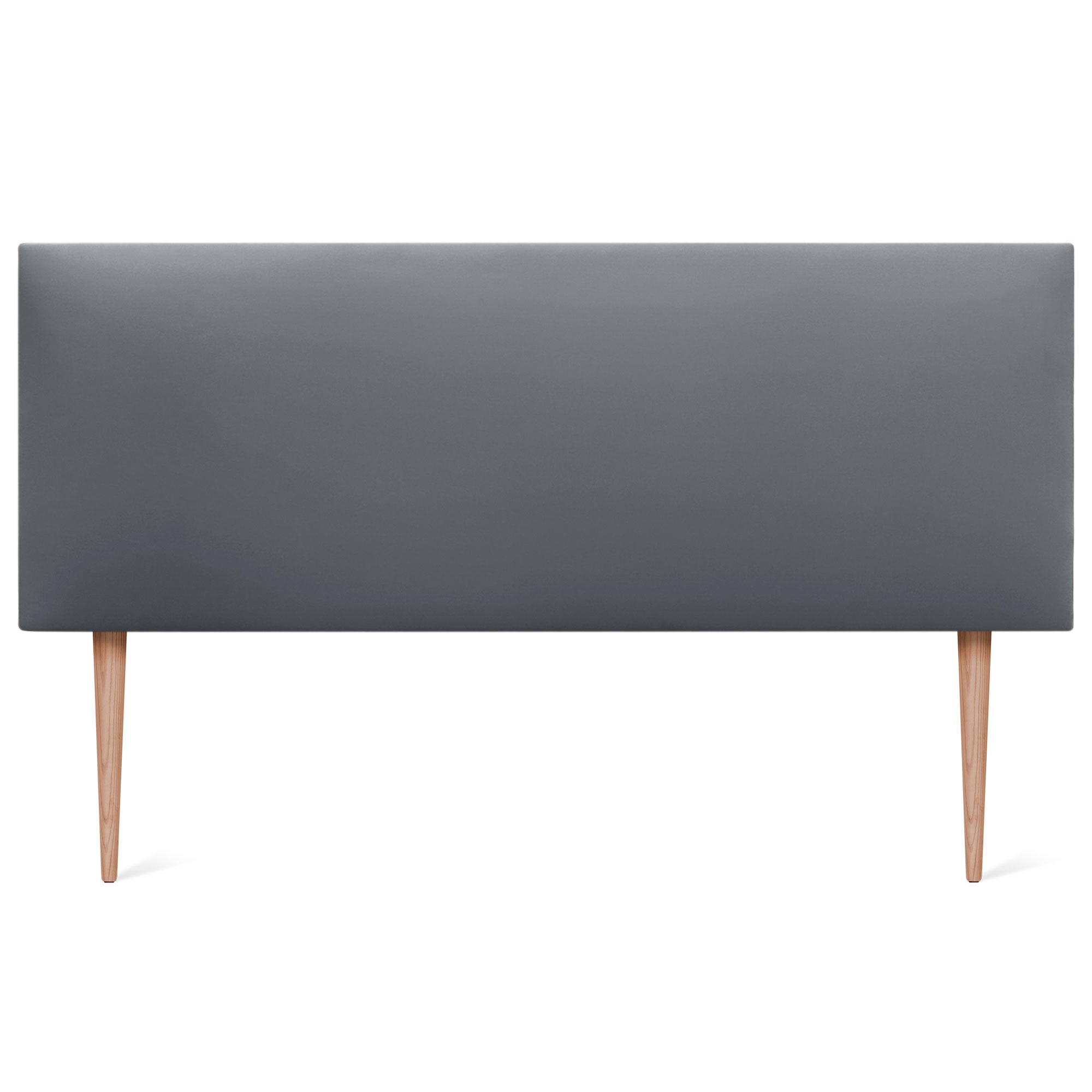 DHOME Cabecero de Polipiel Liso y con Patas cabeceros Cabezal tapizado Cama (Polipiel Gris, 135cm (Camas 120/135/140)) - 3