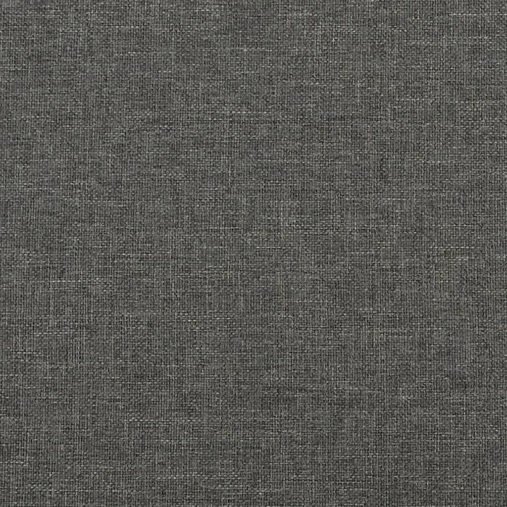 Cadre de lit à lattes gris foncé 200 x 200 cm tissu - 8