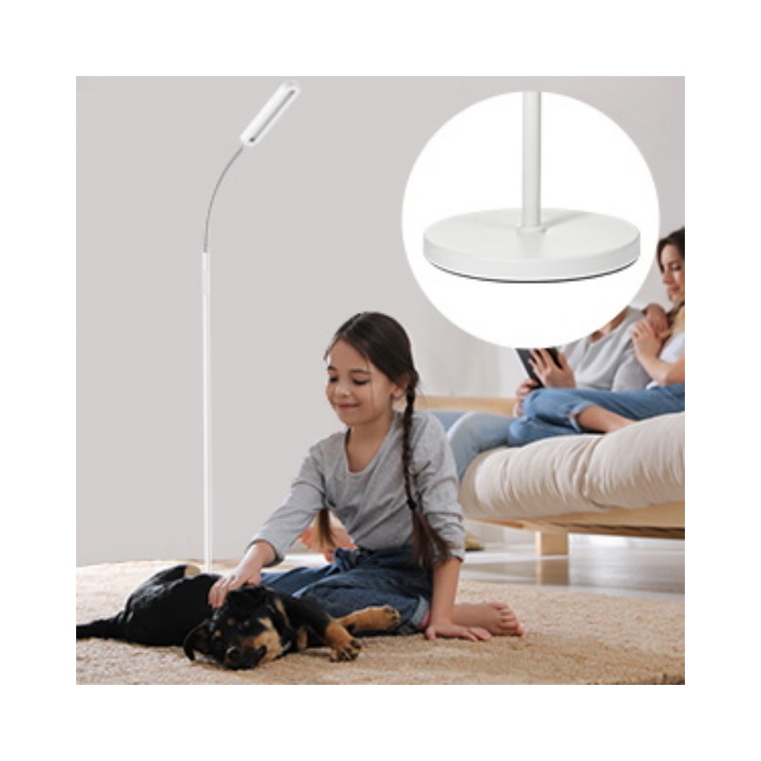 Lampadaire Dimmable LED|Lampadaire Blanc 12W avec télécommande 1150LM,4 températures couleur,salon/chambre/ bureau/hôtel - 6