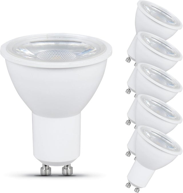 Ampoule LED MR16 pour rail, éclairage encastré, culot GU10, IRC 80, 500 lumens, lumière neutre 4 000 K, durée de vie de 11 000 heures, lot de 6