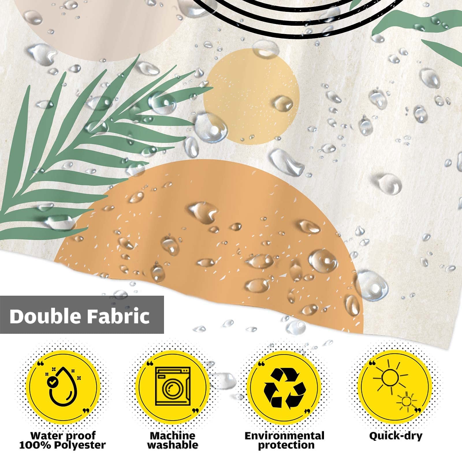 BREASOME Tenda Doccia Antimuffa 180 x 180 cm Astratta Rosa Floreale Tenda Vasca da Bagno Tessuto in Poliestere Resistente all'Acqua con 12 Ganci