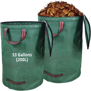 Outsunny Set di 3 Sacchi per Giardino da 300 L con Manici Verde