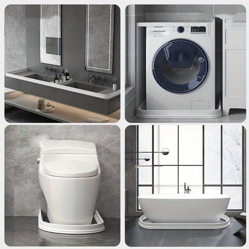 Joint d'étanchéité en PVC de 1 m, joint de douche, joint de porte de douche incurvé, joint de barrière d'eau, bandes d'étanchéité pour salle de bain - 6
