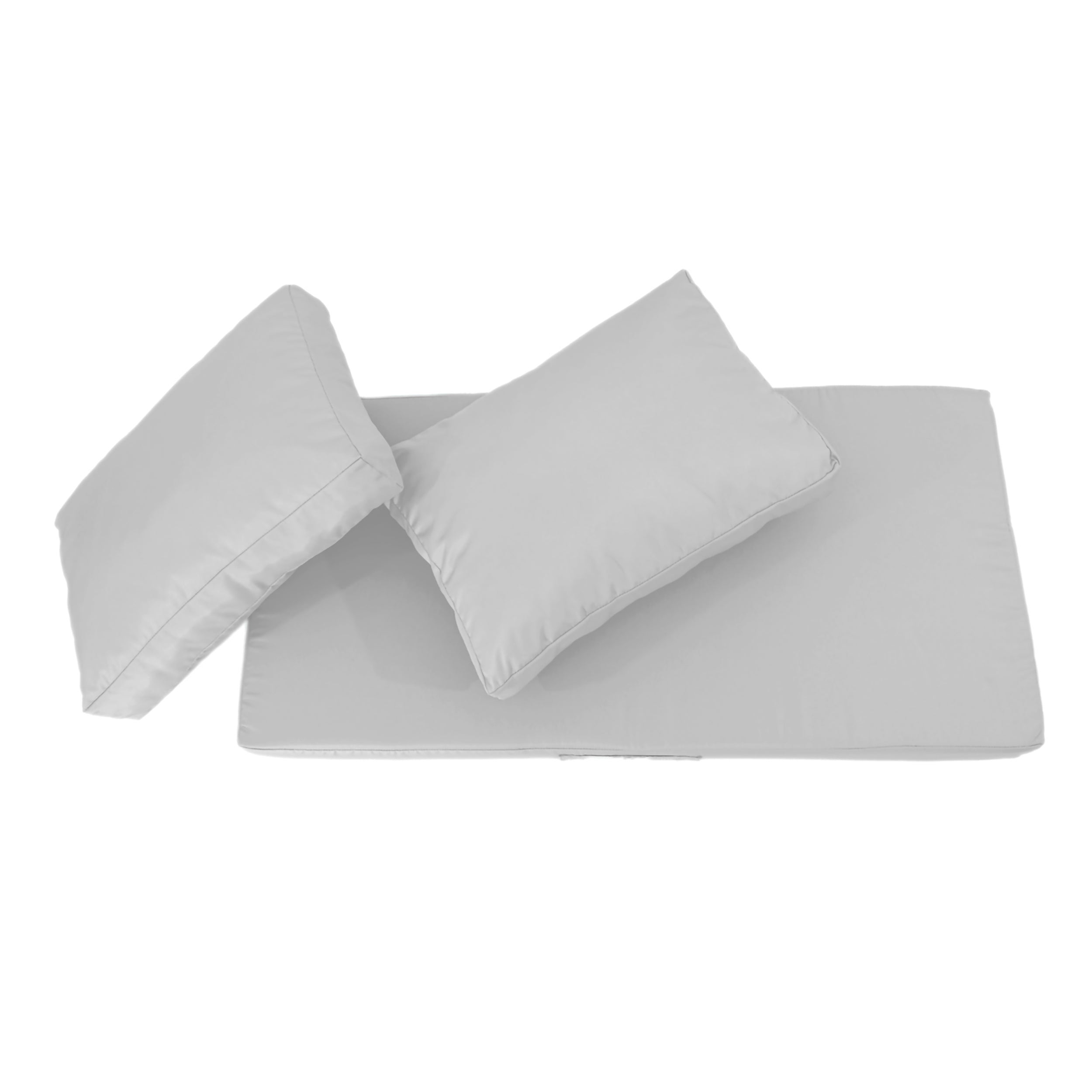 Coussins pour salon de jardin déhoussable 120x60cm Gris galet - 8