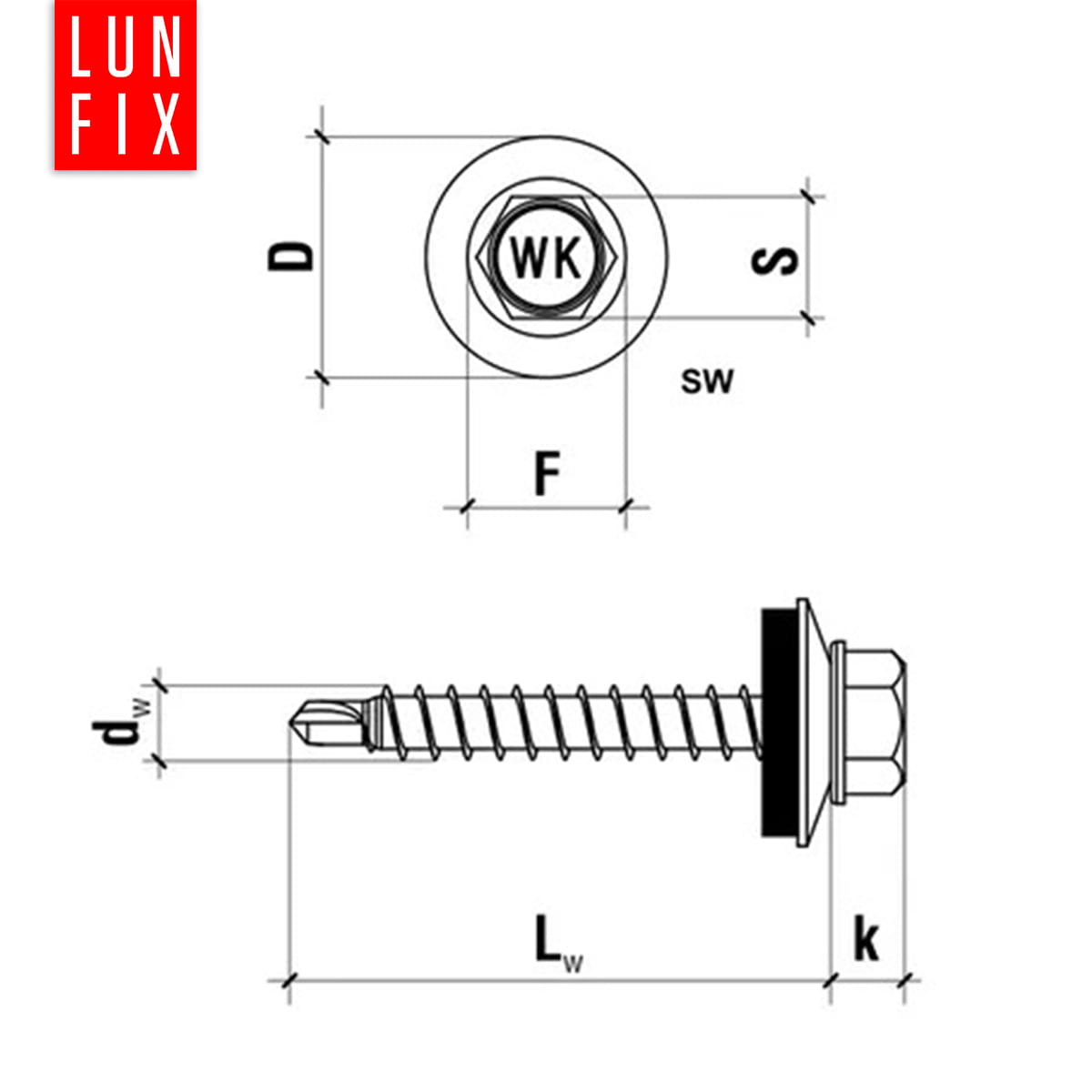 Blachowkręty wkręty farmerskie 4,8x25mm RAL905 czarny 250szt. - 3