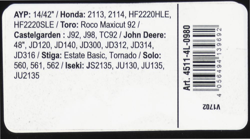 Courroie trapézoïdale X-Grip V de type 4L980 - 3