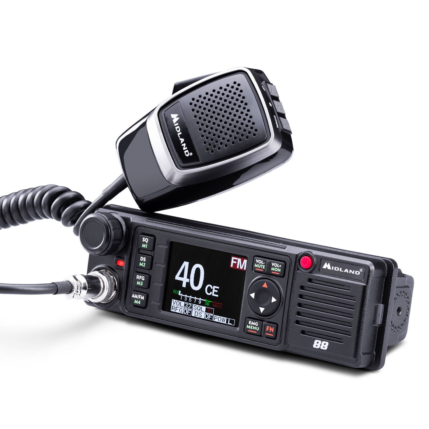 MIDLAND 88 - RECEPTOR CB VEHICULO sin licencia, es el CB tamaño DIN ...
