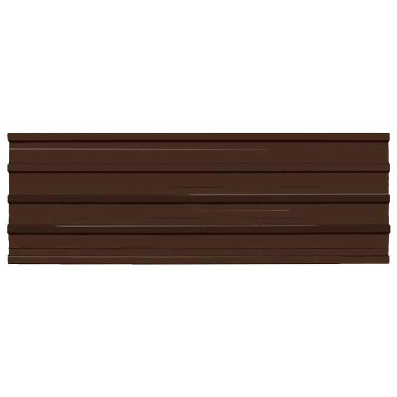 Panneaux de toiture 12 pcs Acier galvanisé Marron - 2