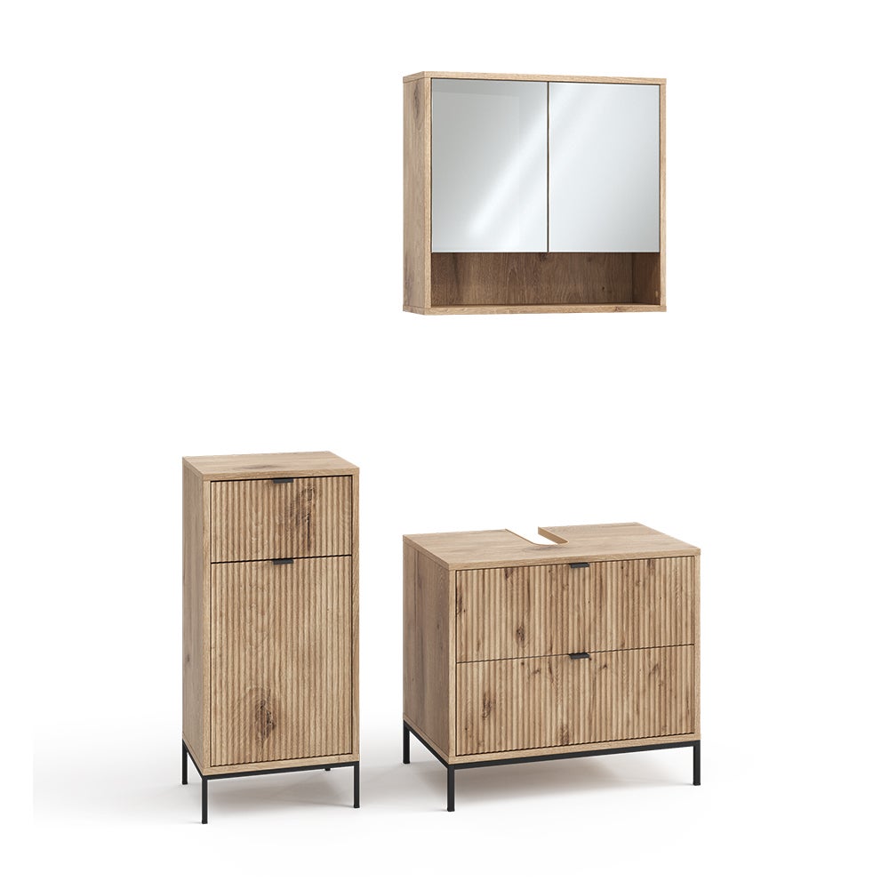 Vicco Zestaw mebli łazienkowych Eliza, Viking Oak, 3 części
