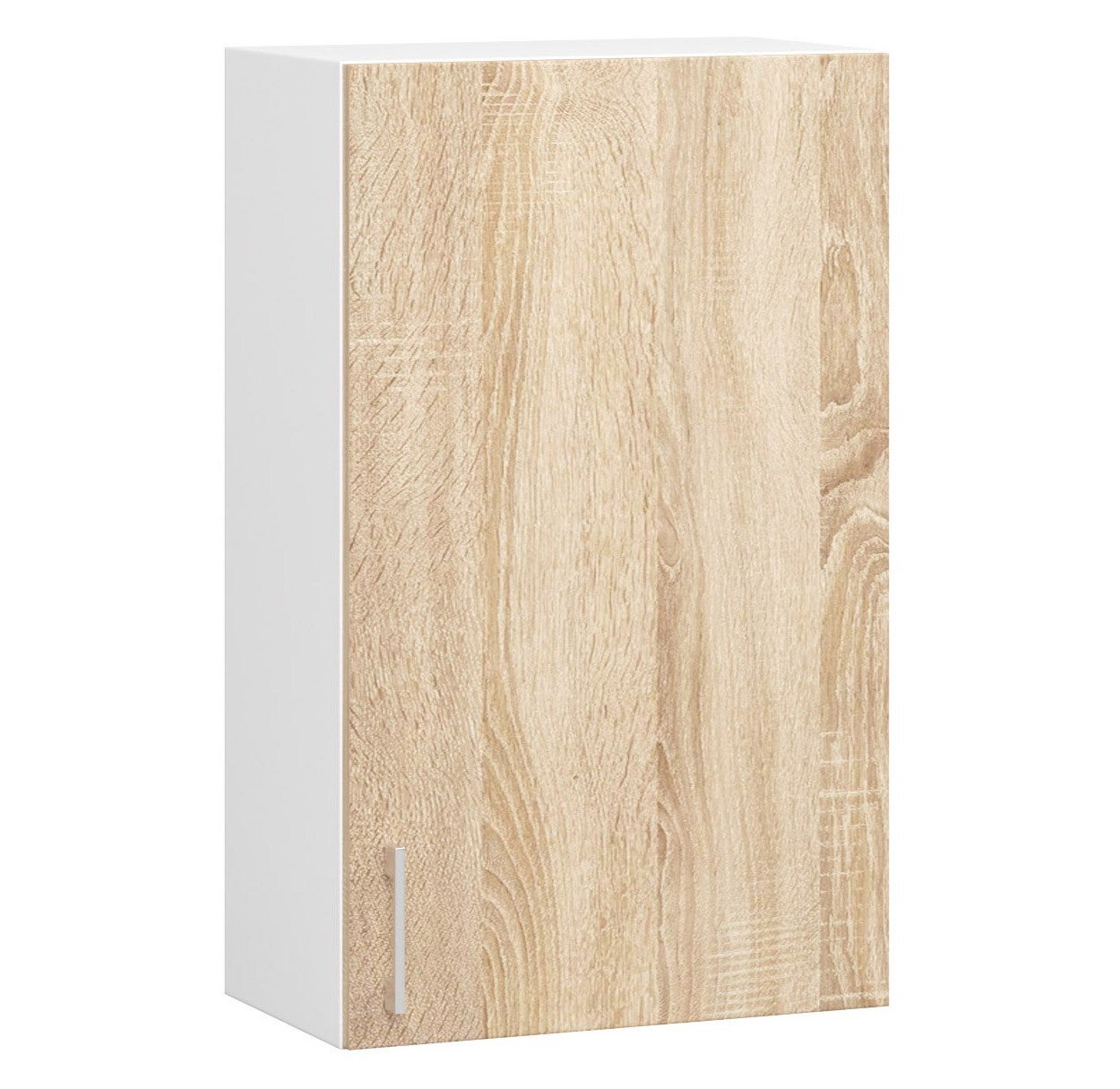 Szafka kuchenna AKORD W50 system LIMA Biała 50 cm 1 drzwi kolor Dąb Sonoma mat 2 półki 50x30,5x72 cm