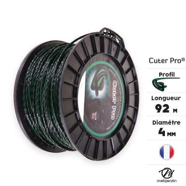 Fil nylon Cuter'Pro 4 mm x 92 m Hélicoïdal Bobine - 2
