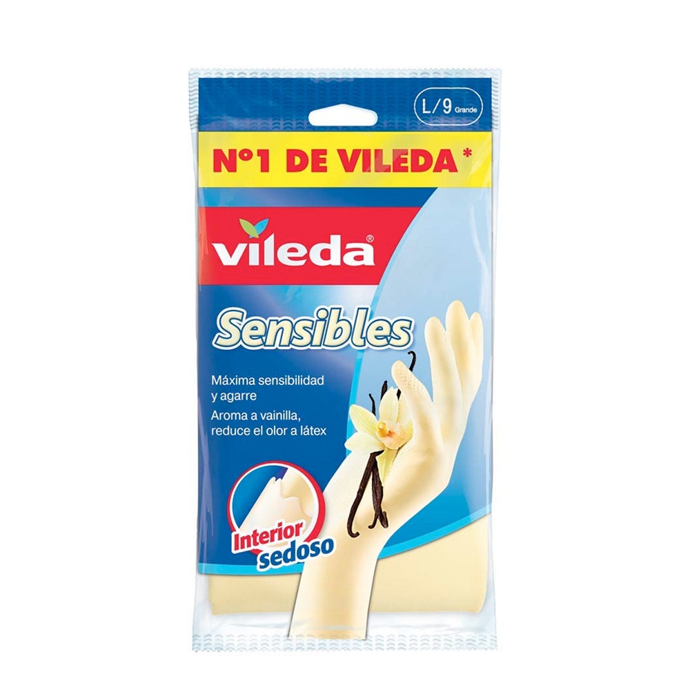 Paire de gants VILEDA extra-fins arome vanille - Taille L - 2
