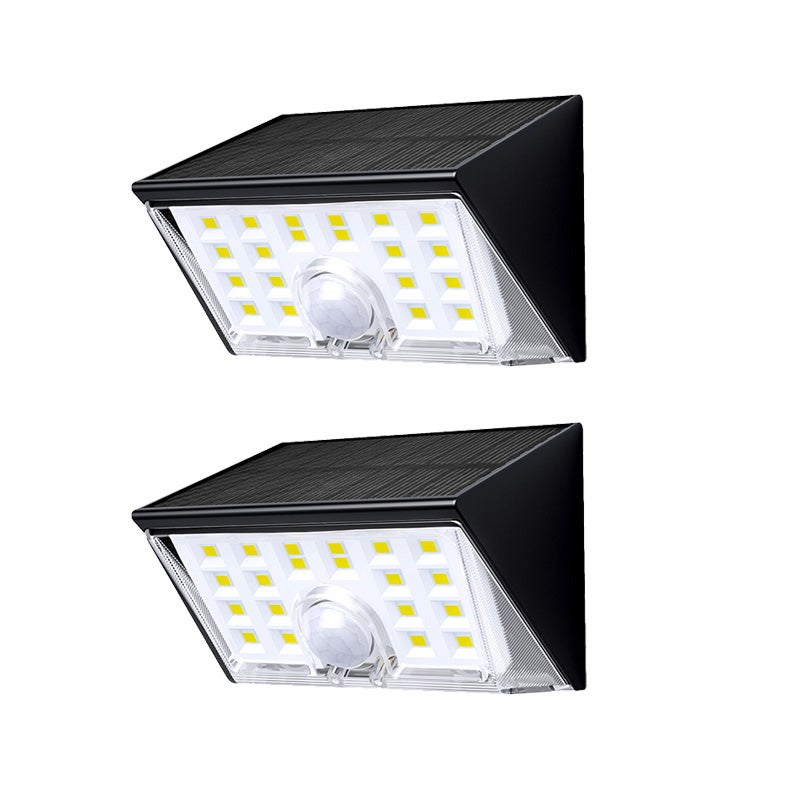 LEDANDER 2 luces solares de pared, lámpara de pared con sensor ...