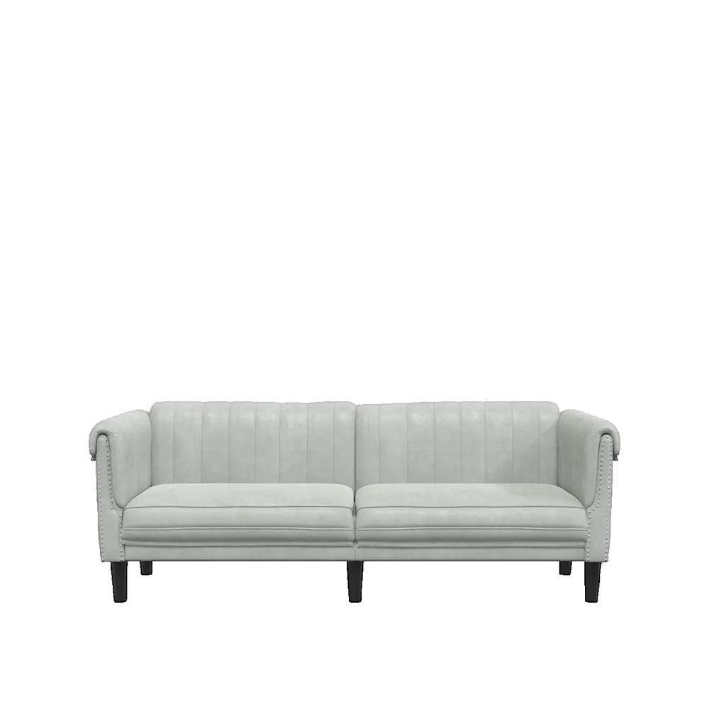 Vidaxl Sofá De 3 Plazas Terciopelo Gris/Claro , Leroy Merlin