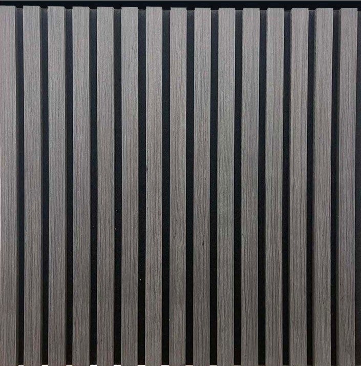 Paneles Isodeco 3D acústicos HDF de madera gris oscuro 60x60x2,2cm - 2
