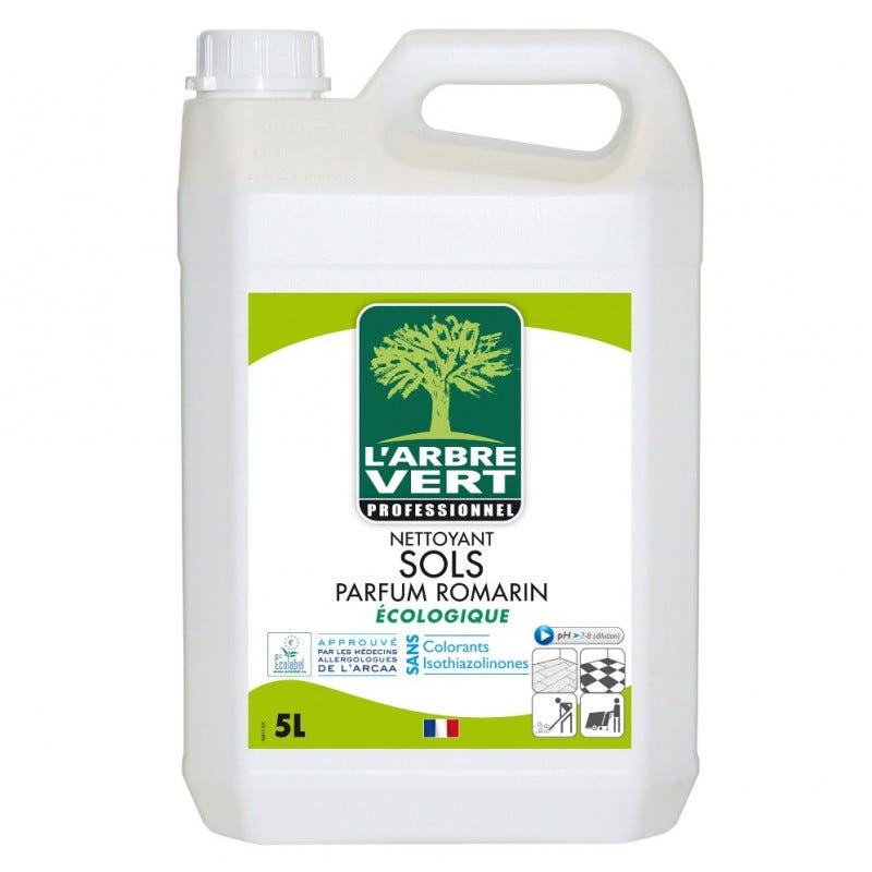 Nettoyant Sols Parfum Romarin L'ARBRE VERT PROFESSIONNEL 5L | Leroy Merlin