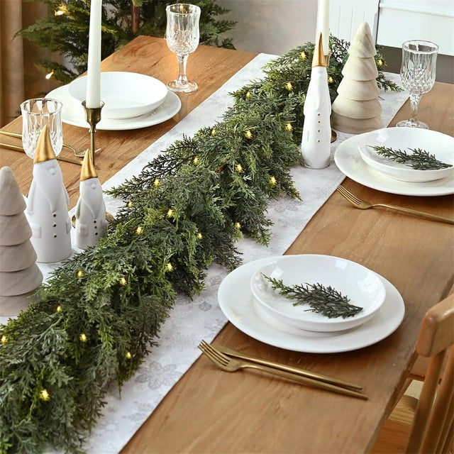 Coroa de Natal, 274 cm, grinalda de Natal, imitação de rattan, toque realista espesso, adequada para escadas, lareira