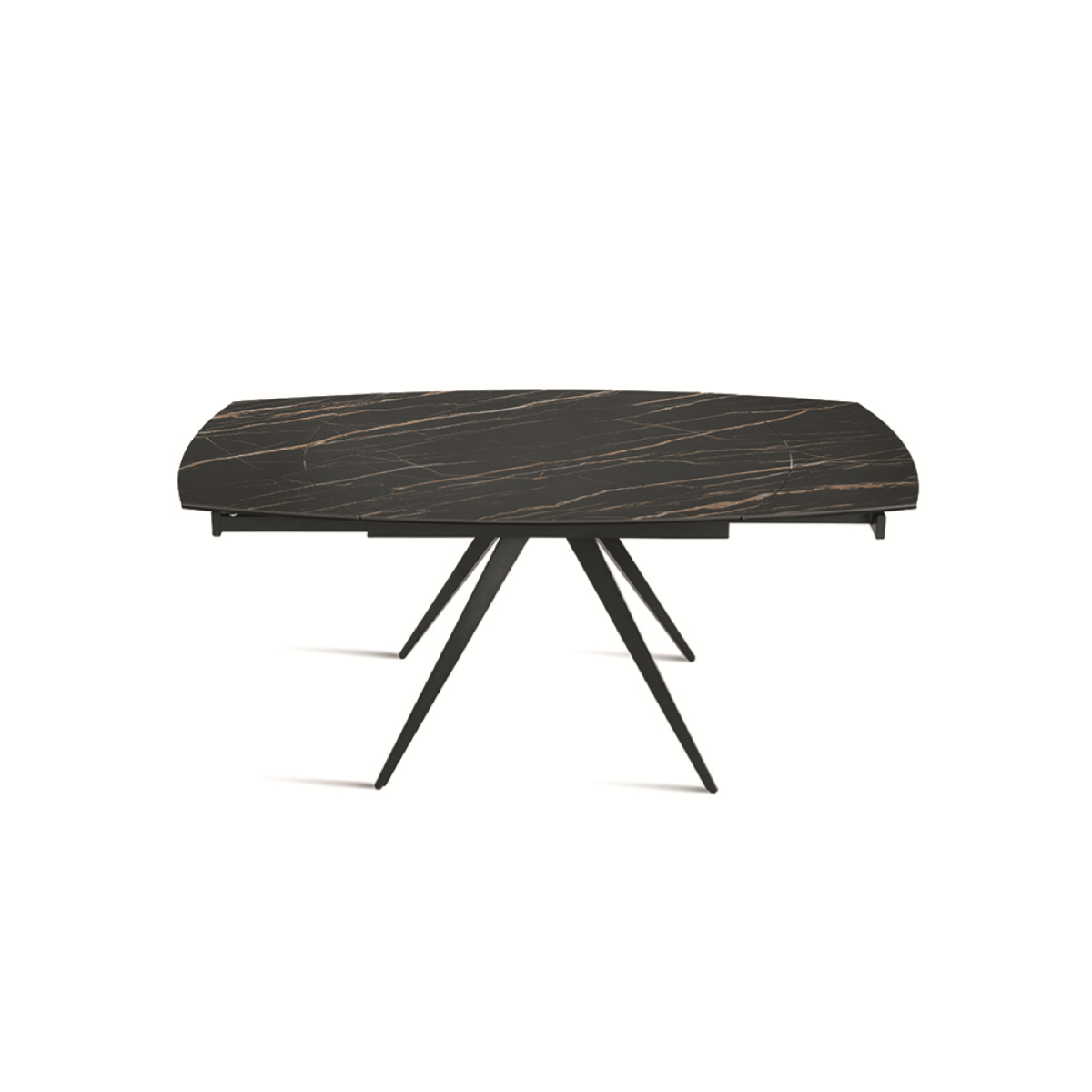 Tavolo allungabile 180 cm piano grès porcellanato effetto marmo Nero ACHILLE - 5