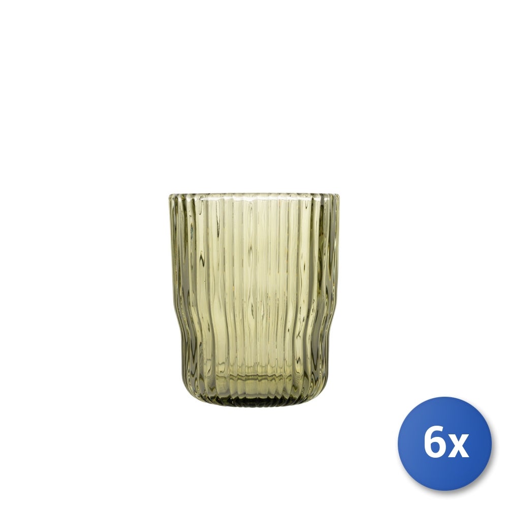 Bormioli Rocco Romantic - Confezione 4 Bicchieri In Vetro Verde, 34 Cl, Lavastoviglie