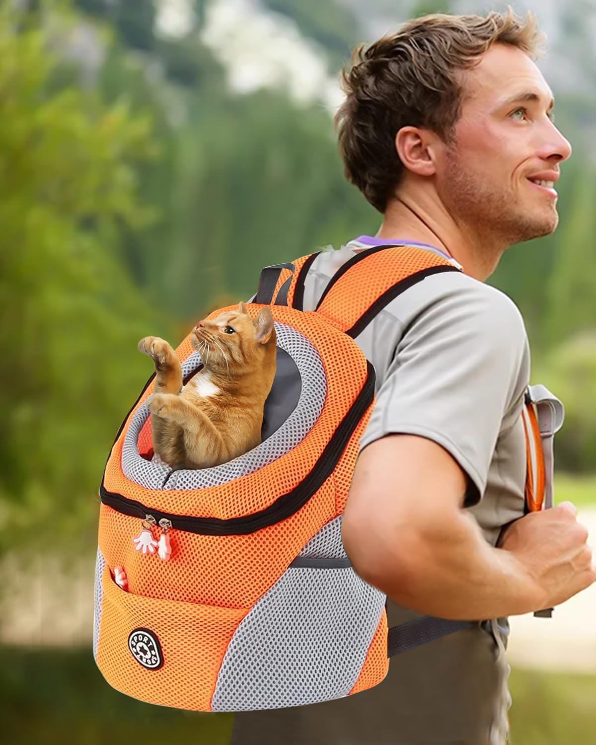 Sac à dos pour animaux de compagnie avec sangles rembourrées et