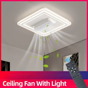 Ventilatore Da Soffitto DC Lucci Air Con Luce LED, 137 Cm, Bianco, Telecomando, 6 Velocità