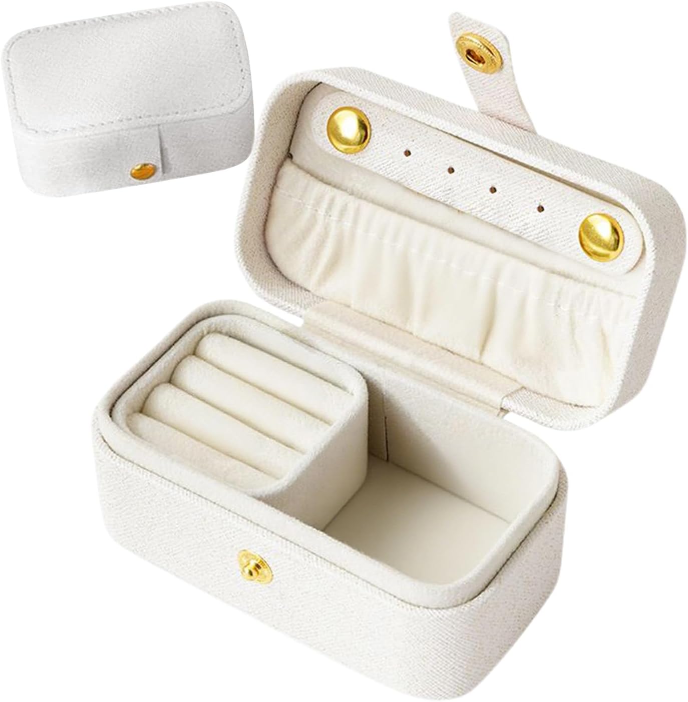 Mały organizer na biżuterię podróżną | Miniaturowe etui na biżuterię podróżną | Wodoodporny woreczek ze skóry PU na pierścionki i bransoletki