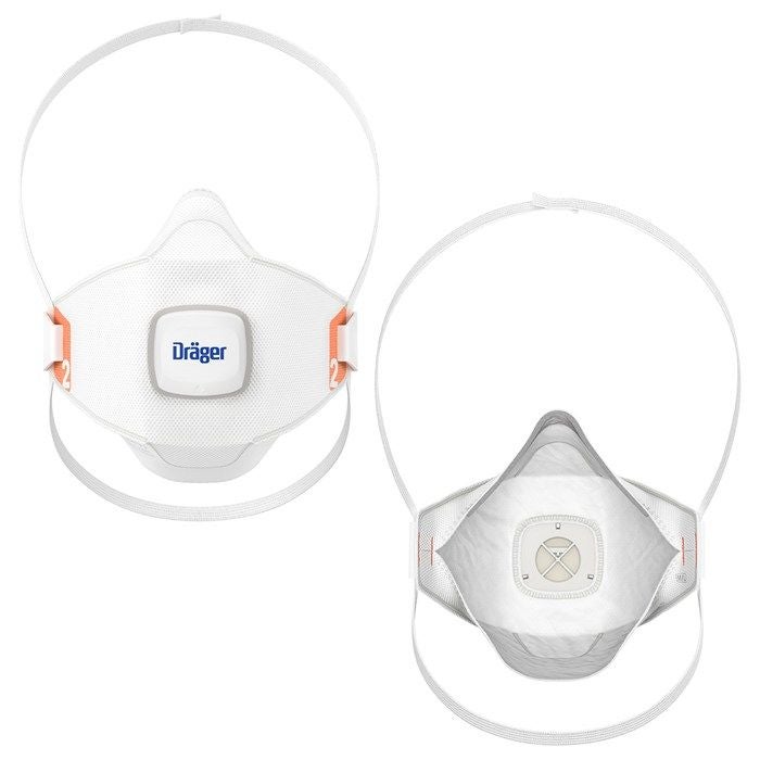 Dräger X-plore 1920 V Masque FFP2 poussière et particules fines, masque de protection avec valve, jetable certifié CE, 10 masques, taille M/L - 2