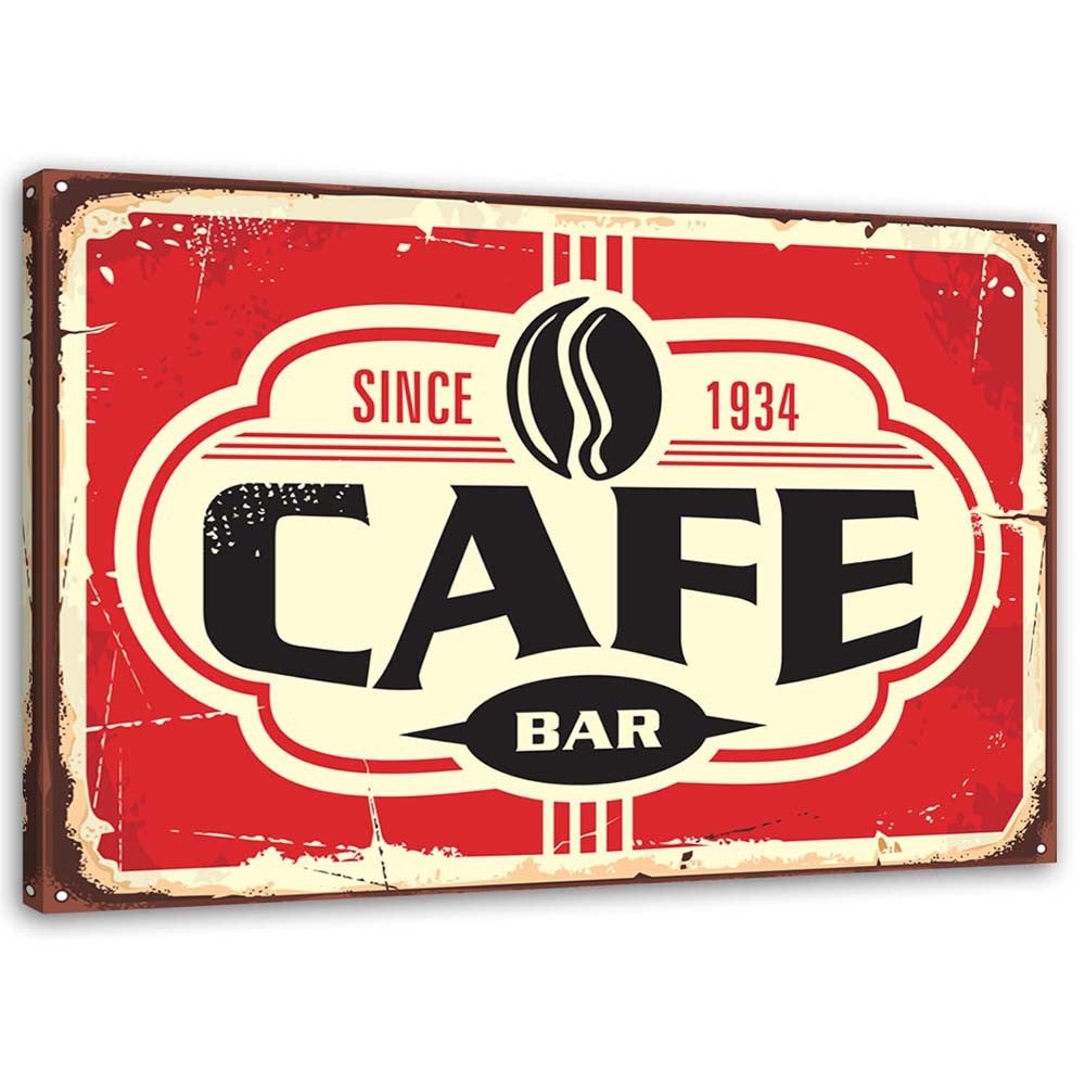 Obraz na płótnie, Bar kawowy retro 100x70