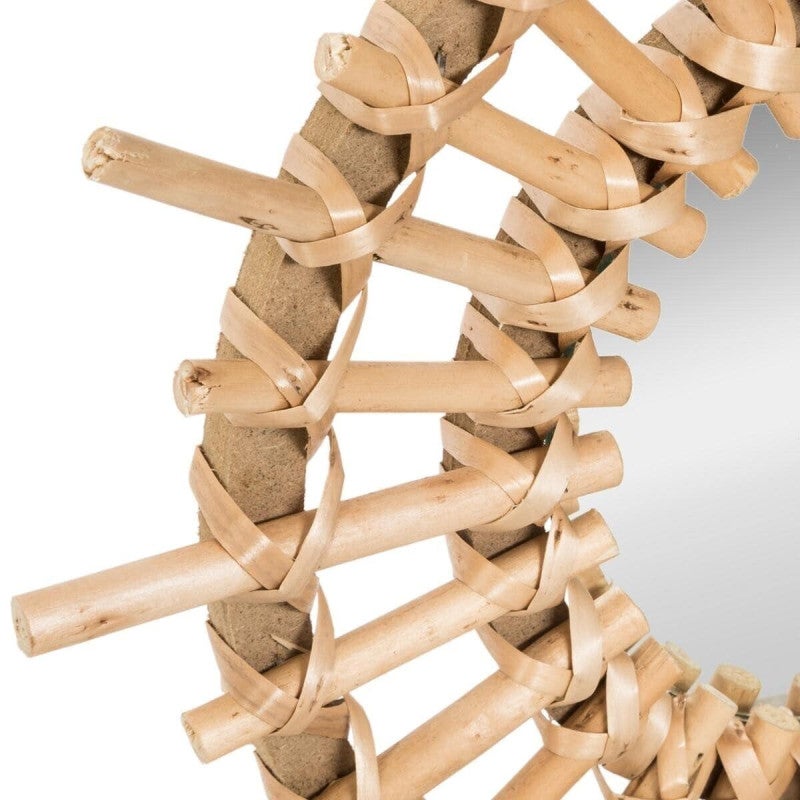 Conjunto de 3 espelhos em rattan efeito sol d.28cm | d. 27xd. 3cm - 7