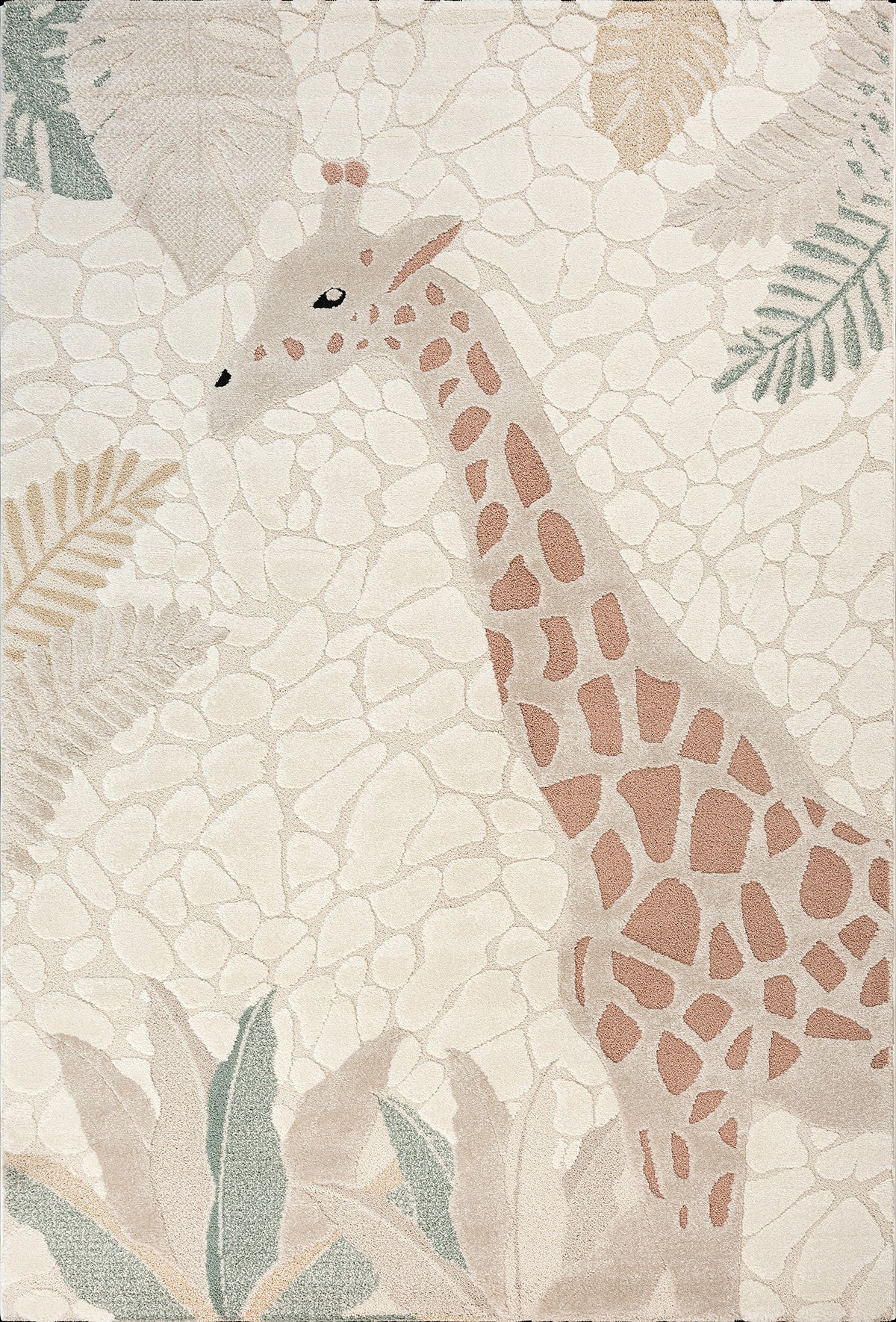 the carpet Jungle Kids tapis pour chambre d'enfant, tapis pour enfant, effet 3D, facile d'entretien, résistant, Crème, 200 x 290 cm - 9