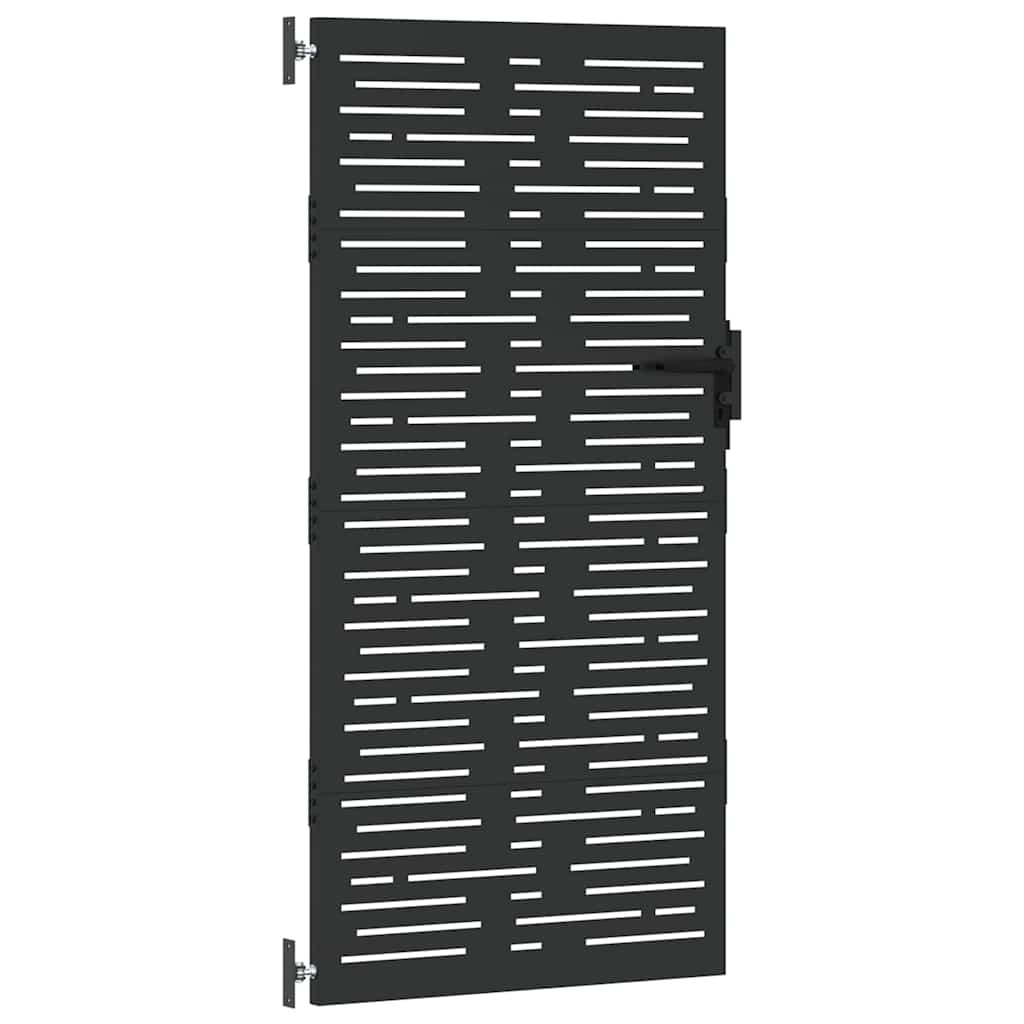 Porte de Jardin Noir 85 x 175 cm Acier peint par poudre vidaXL - 5